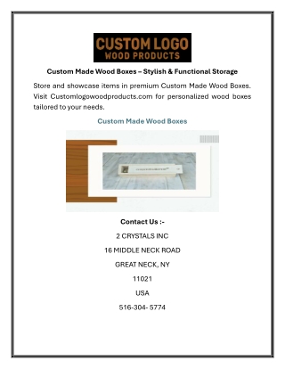 Custom Made Wood Boxes  Stylish & Functional Storage