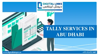 TALLY SERVICES IN ABU DHABI