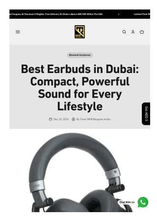 Best Earbuds in Dubai - Compact, Powerful Sound for Every Lifestyle