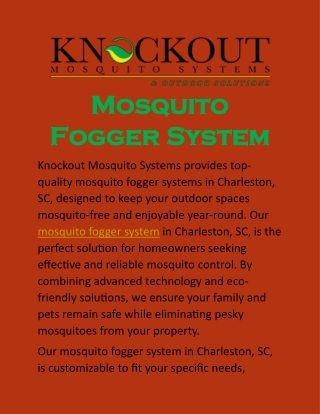 mosquito mosquito fogger system fogger system