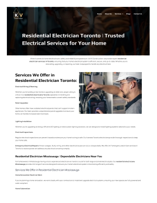 Residential Electrician Toronto | Trusted Electrical Services for Your Home