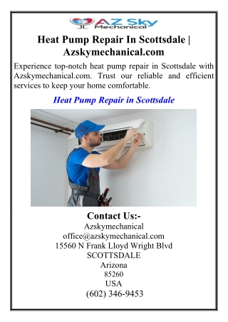 Heat Pump Repair In Scottsdale | Azskymechanical.com
