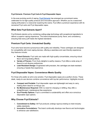 Fryd Extracts