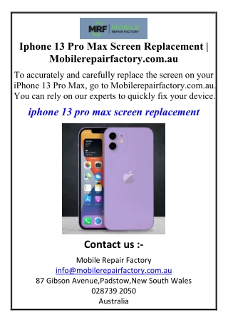 iphone 13 pro max screen replacement