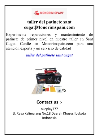 taller del patinete sant cugatMonorimspain.com