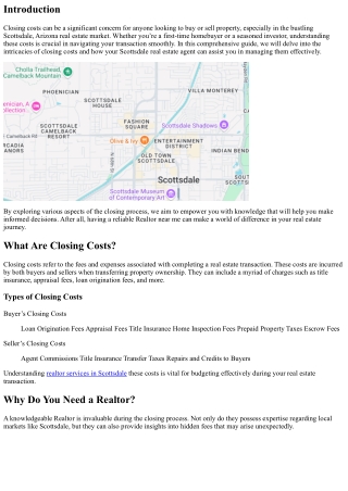 Understanding Closing Costs with Your Scottsdale Real Estate Agent