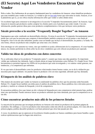 Descubre el secreto para encontrar productos rentables en Amazon