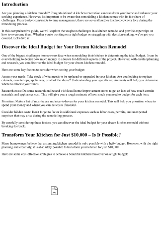 The Toughest Challenges in a Kitchen Remodel – And How to Overcome Them