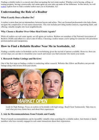 finding a reliable realtor is a crucial step when