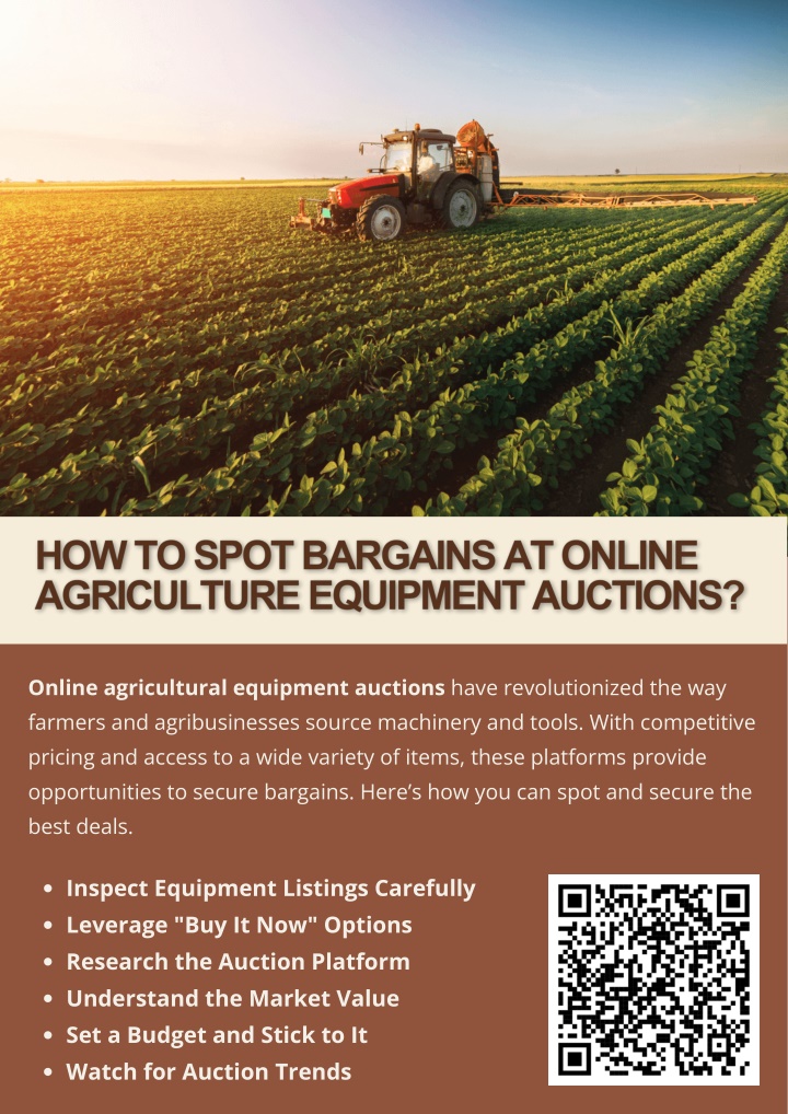 online agricultural equipment auctions have