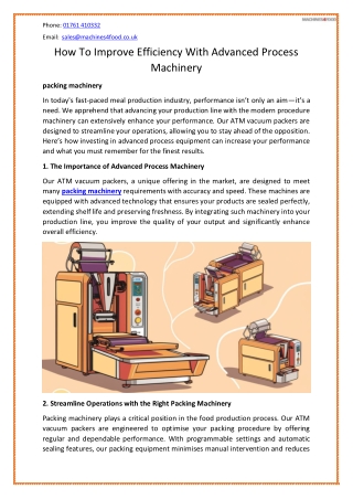 Efficient Solutions with Advanced Packing Machinery