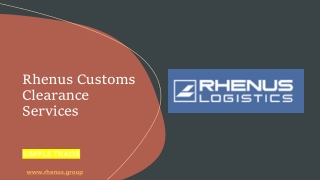 Rhenus Customs Clearance Services