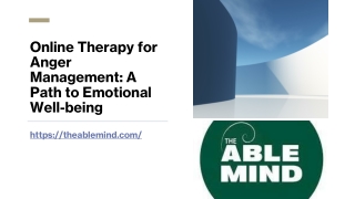 Online Therapy for Anger Management- Regain Emotional Control