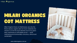 Milari Organics Baby Cot Mattress !
