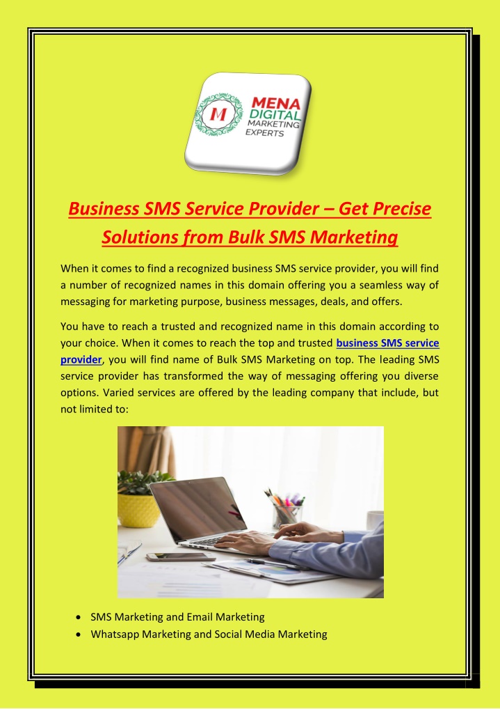 business sms service provider get precise