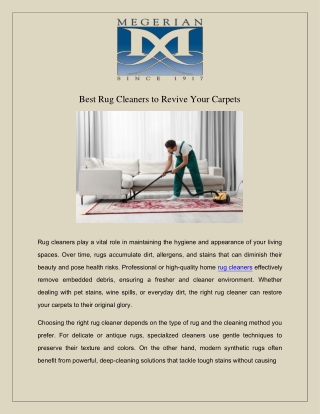 Best Rug Cleaners to Revive Your Carpets