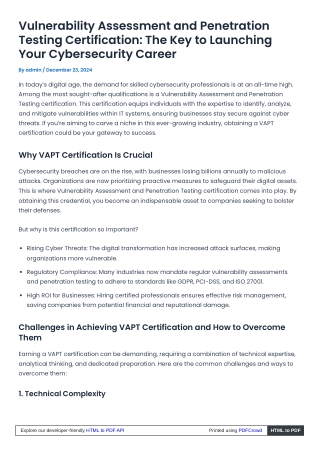 vulnerability assessment and penetration testing