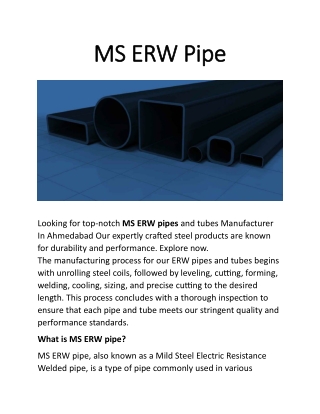 MS ERW Pipe