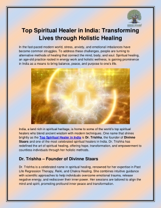 Top Spiritual Healer in India