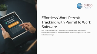 Effortless Work Permit Tracking with Permit to work software