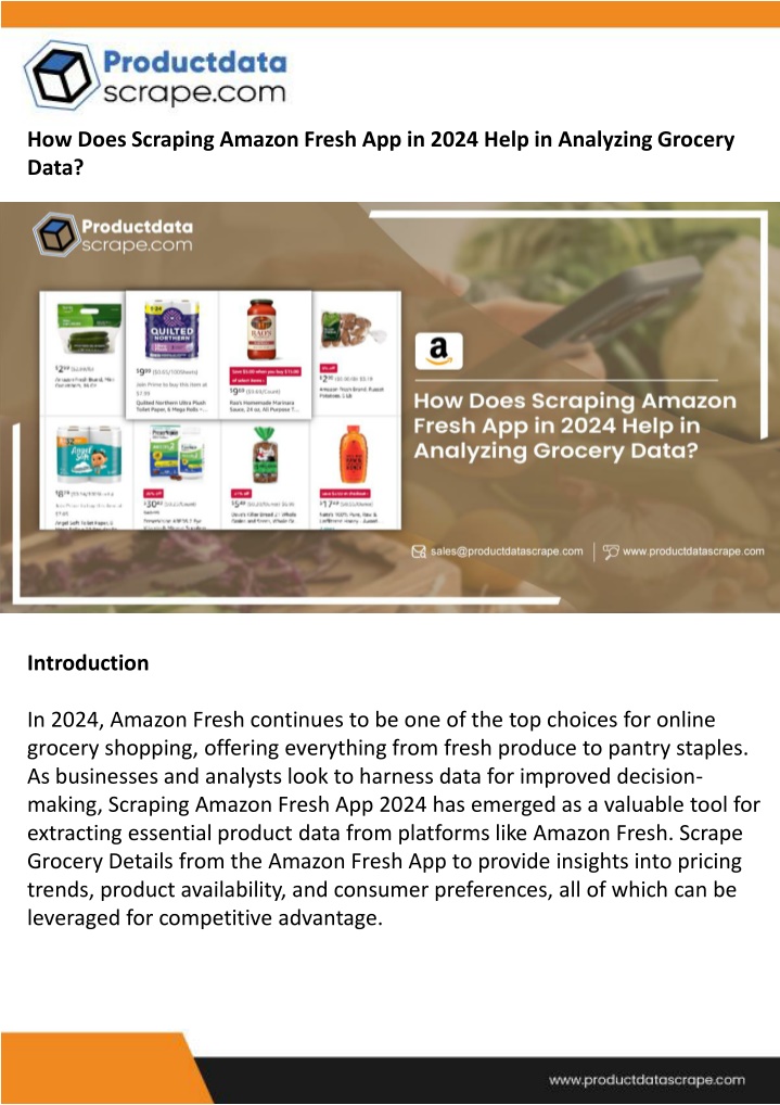 how does scraping amazon fresh app in 2024 help