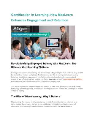 gamification in learning how maxlearn