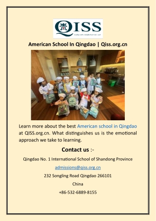 American School In Qingdao | Qiss.org.cn