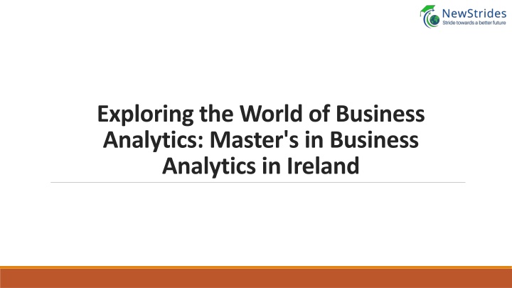 exploring the world of business analytics master s in business analytics in ireland