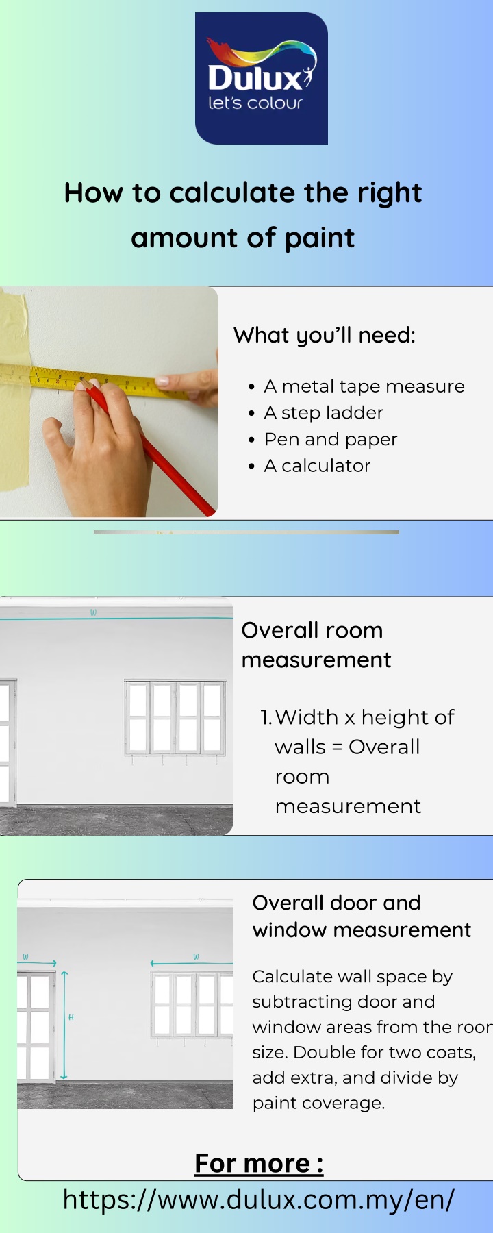 how to calculate the right amount of paint