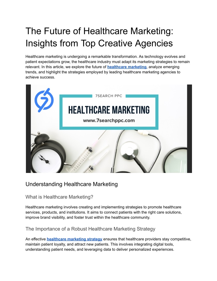 the future of healthcare marketing insights from