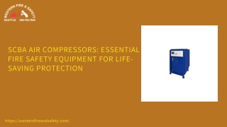 SCBA Air Compressors Essential Fire Safety Equipment for Life-Saving Protection