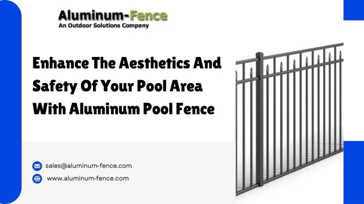 enhance the aesthetics and safety of your pool