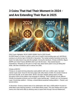 3 coins that had their moment in 2024