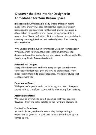 Hire the Best Interior Designers in Ahmedabad for Your Home