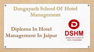dangayach school of hotel management