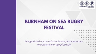 How to Join the Burnham on Sea Rugby Festival 2025