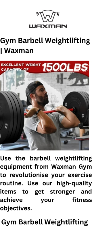 Gym Barbell Weightlifting  Waxman