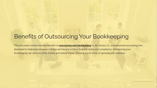 Unlock the Benefits of Outsourcing Your Bookkeeping with J&J Korea LLC