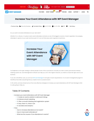 Increase Your Event Attendance with WP Event Manager
