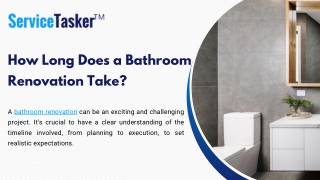 how long does a bathroom renovation take