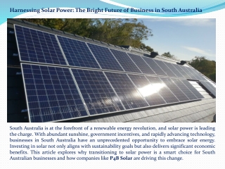 Business Solar South Australia