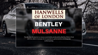 Used Rolls Royce and Bentley cars for Sale  Hanwells of London PDF