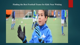 Finding the Best Football Teams for Kids Near