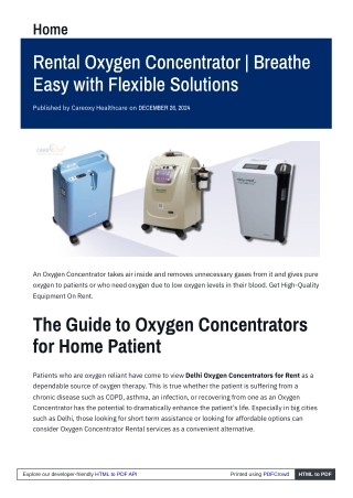 Essential Maintenance Tips for Your Oxygen Concentrator