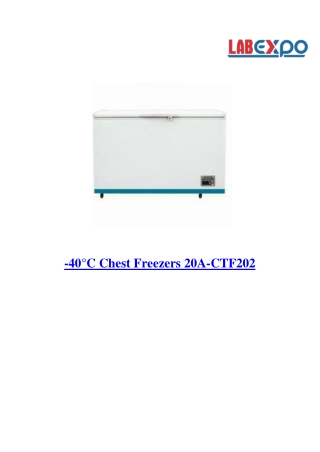 -40°C Chest Freezers 20A-CTF202