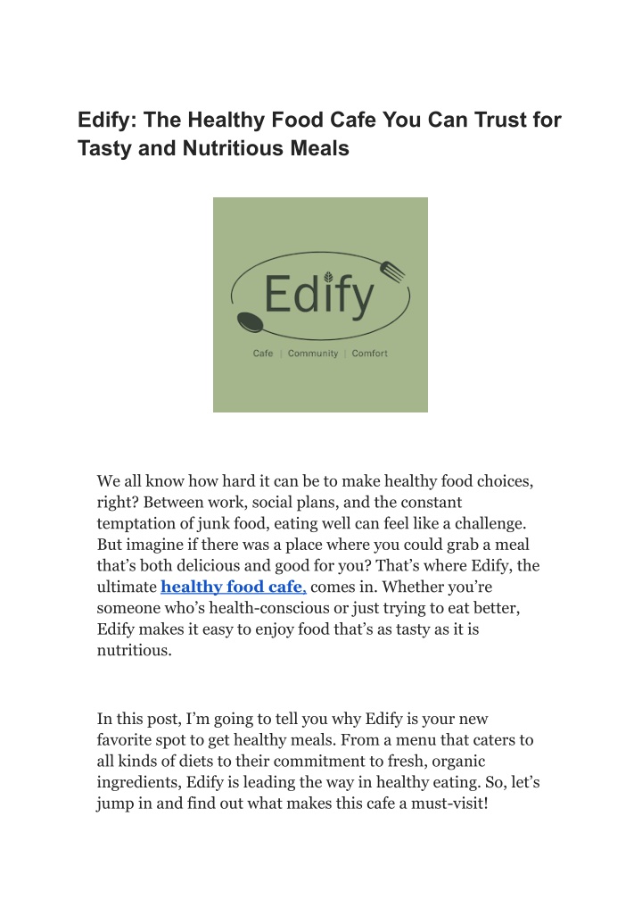 edify the healthy food cafe you can trust