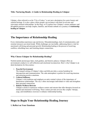title nurturing bonds a guide to relationship