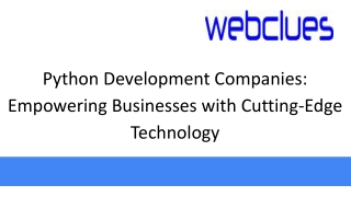 python development companies empowering