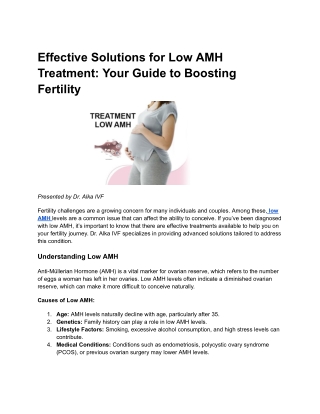 effective solutions for low amh treatment your
