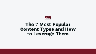 the 7 most popular content types